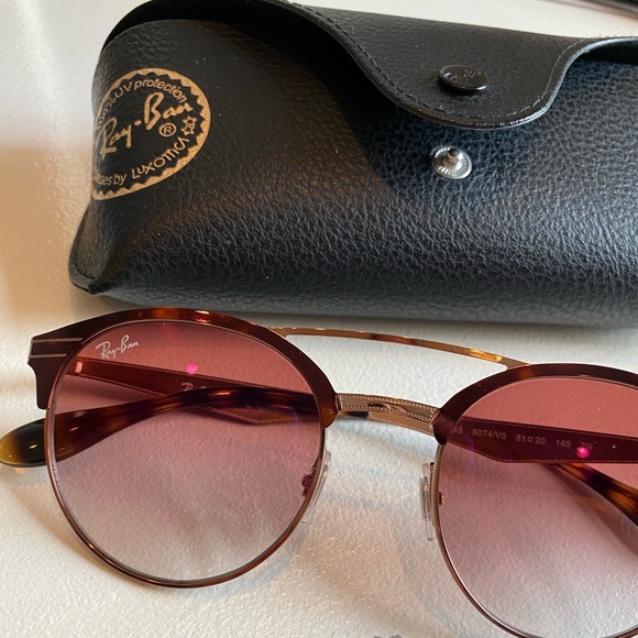 Pink Polarized Ray Ban Sunglasses - Picture 2 of 4